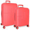 Pepe Jeans Highlight Kofferset, Rot, 55/70 cm, ABS, integrierter TSA-Verschluss, 116 l, 7,54 kg, 4 Doppelrollen, Handgepäck, von Joumma Bags, rot, Koffer Set