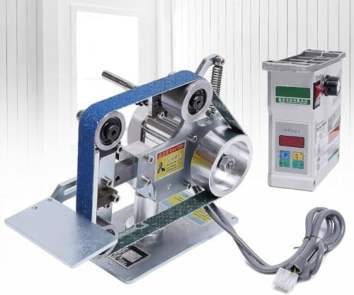 DPLXFPP Bench Abrasive Belt Sharpener Set,550W Belt Sander Polisher Sharpener Grinder, 1 x 30 Belt Sander Bench Grinder, Household Brushless Belt Machine