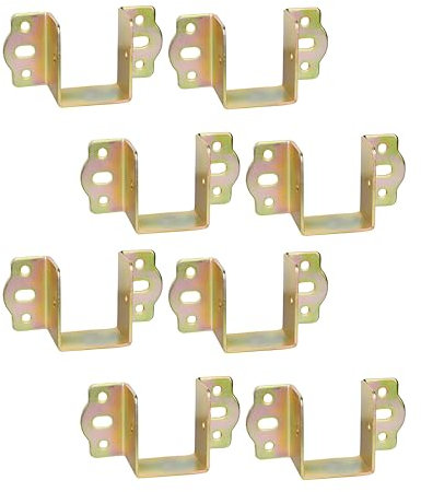 LIKERAINY Conectores para Cama Soporte de Viga Madera Anchura 40 mm Suspensión de Conexión Ganchos para Marco de Cama Metal Soportes para Rieles de Cama 8 piezas