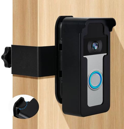 Anti-Theft Video Doorbell Mount,Adjustable Doorbell Door Bracket, Ring Camera Holder for Apartment,Houses, Businesses, No-Drill Mounting Bracket Cover for Blink/Ring