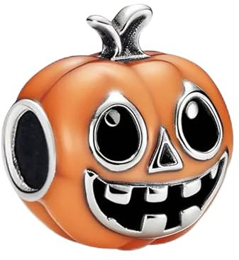 NUNUYAYA Damen Charm Anhänger für Armband 925 Sterling Silber Glow-in-the-dark Boo Pumpkin Charms Beads passend für Armband Halskette,Charm Anhänger für Europäischen Armbänder für Frauen Mädchen