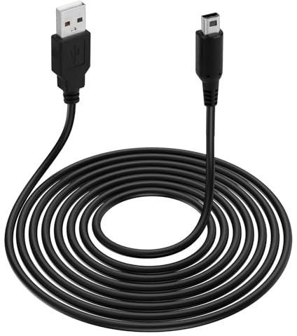 Sharelove Cavo mini USB per Nintendo 3DS, cavo di ricarica USB per console di gioco Nintendo DS, adatto per DSI/3DS/3DS Xl/New 2DS/2DS Xl nero (1,2 m)