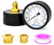 MEANLIN MEASURE 0-100Psi/0-7BAR Well Pump Pressure Gauge, 2 Dial Face, 1/4 BSP, Center Back Mount, Suitable for Water, Oil, Air Pressure Testing