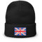 Union Jack Beanie Hat for Men, Embroidered UK Flag, Comfortable Breathable Soft Beanie, Winter Hats for Women and Men, Gifts for Men (UK, Alpha, One Size, Black)