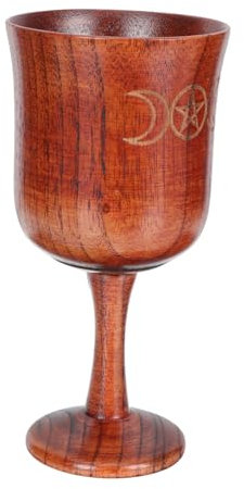 Amosfun Tasse Deau Bénite Religieuse Tri-moon 5 Symboles En Bois Fait À La Main Décoration Dautel Pour La Maison Style Rétro Robuste Facile À Nettoyer Pour Les Pratiques Dévotionnelles