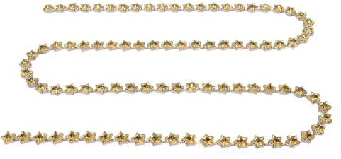 1 Meter Wasserbohrer-Blumenkette, Nähen, Basteln, Handgefertigte Krallenkette für Kleidung, Schuhe, Taschen (YELLOW)