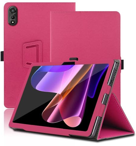 Custodia per Blackview MEGA 2 12 Pollici, Cover Tablet Blackview MEGA 2 Wifi, Copertura Protettiva Pieghevole con Supporto per Matita e Cinturino da Polso, Protezione Completa. (Rosso)