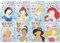 16 PCS Princess Stickers for Kid, Cartoon Theme Make a Face Art Craft Birthday Decorations, Make Your Own Sticker for Party Goodie Bags, Princess Party Supplies Favours