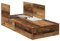 vidaXL Holz Stauraumbett Altes Holz 75X190 cm Mit Integrierten Schubladen Für Schlafzimmer Organisation Einzelbetten Modern Innen Stylisch Erwachsene Verwittert Braun Texturiert