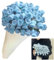 Tbczvx Flower Blanket DIY Assembly, 40 * 40cm Crochet Flower Bouquet Blanket, Bouquet Blankets Handmade Crochet Flowers, Romantic Rose for Home Decor, Mother’s Day Good Item(Blue)
