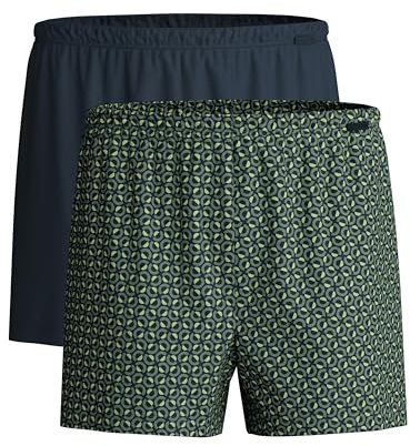 CALIDA Cotton Special Boxershorts Herren, im Doppelpack, aus 100% Baumwolle Dark Glen 58-60