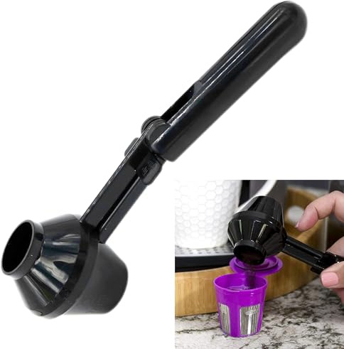 Syiyunran Dosificador Proteina En Polvo Scooper Cuchara Dosificadora Medidora Proteína Embudo Pala - Negro, 1 Unidad, Dispensador de Dosificad Scoop, Prueba Fugas Fácil Limpiar