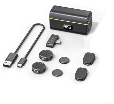 Wireless Mic For Insta360 Go Ultra And For Insta360 X5, Lavalier Microphone For Action Cameras With Plug-and-Play Function, Portable & Lightweight