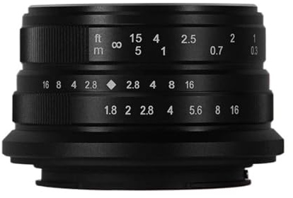 Lente， Compatible con el Objetivo Gran Angular APS-C de 25 mm f/1.8 con Enfoque automático y Montura Sony E (Zev-10 XZ M43).(E-Mount(APS-C))