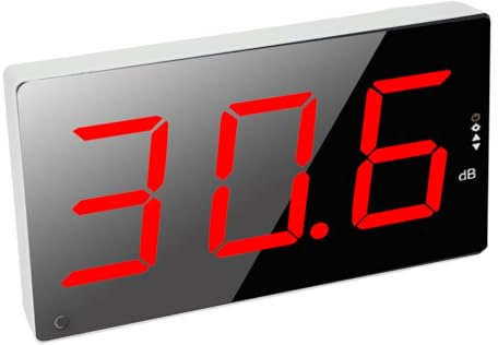 Marhynchus Sonomètre, Compteur de Bruit Mural à Affichage Numérique HD de 3,0 Pouces avec Alarme Sonore et Indicateur Clignotant, pour Salle de Classe, Hôpital, Bureau, Bar KTV