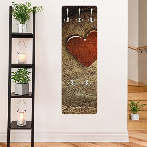 Bilderwelten Garderobe - Top Holzoptik Garderoben, Größe HxB:105cm x 34cm, Motiv:Natural Love