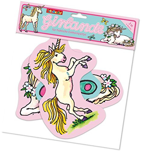 Lutz Mauder 11271 Girlande Einhorn Finja, 9 TLG., Länge 3 m, 5 Motive
