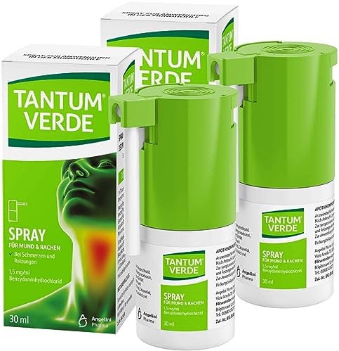 Tantum Verde Mundspray Spar-Set 2x30ml. Zur symptomatischen Behandlung von Schmerzen und Reizungen im Mund- und Rachenraum: Nimmt den Schmerz – bekämpft die Entzündung!