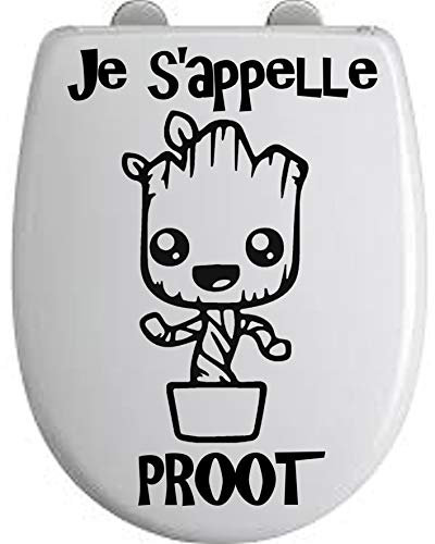 Sticker Fun Abattant toilette GROOT 2 - Vinyl brillant couleur au choix