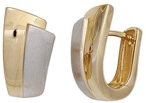 Jobo Damen-Creolen aus 585 Gold Bicolor
