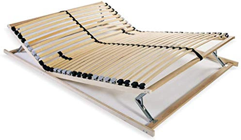 Festnight Lattenrost Verstellbar mit 28 Latten 7 Zonen Lattenrost 100 x 200 cm Lattenrahmen Bettauflage Bettrost Verstellbares Bett Lattenrost Höhenverstellbar(Kopf- und Fußteilverstellung (manuell))