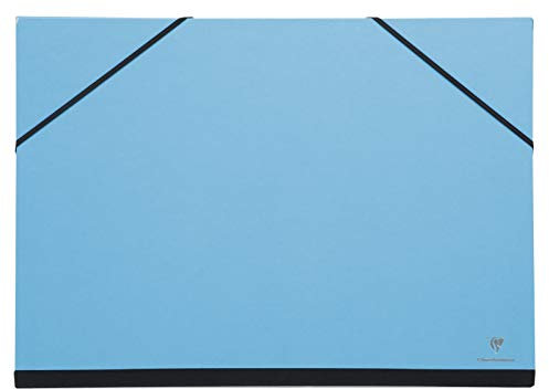 Clairefontaine 144407C Zeichenmappe Maya mit Gummizugverschluß, praktisch und robust, 52 x 72cm, 1 Stück, Türkis