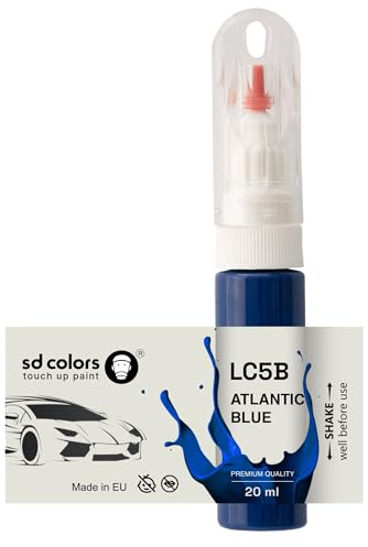 SD COLORS Atlantic Blue LC5B Ausbesserungslack, 20 ML, praktischer Pinsel zur Reparatur von Kratzern