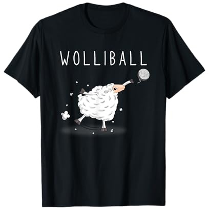 Wolliball I Lustiges Schaf Wortspiel Lustiges Volleyball T-Shirt