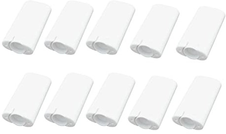 Leere flache weiße ovale Deo-Behälter, DIY-Lippenbalsam-Röhren, Kunststoff-Lippenstift-Nachfüllpackungen, 15 ml, 15 g, Chapstick-Tuben mit Deckel, 10 Stück