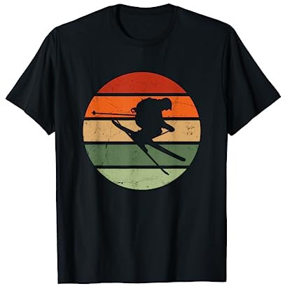Ski - Skifahrer Skiurlaub Ski fahren - Retro T-Shirt