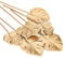 Lot de 6 feuilles de Monstera artificielles avec longue tige - Feuilles de plantes tropicales artificielles en mousse - Pour arrangement floral, maison, jardin, décoration de fête, 43 x 13 cm, 40 x