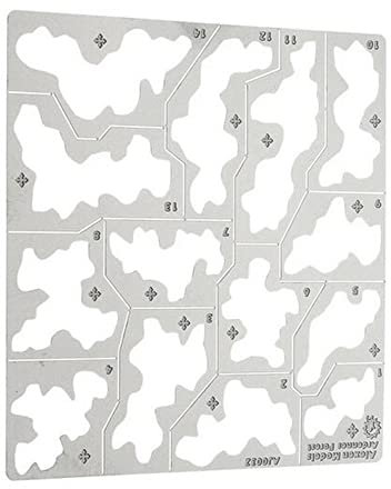TECKEEN 1/35 1/100 Edelstahl Wald Camouflage Schablone Spray Modell Werkzeuge