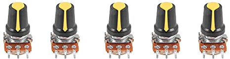 5 Stuecke 100K Ohm 3 Terminals Linearer Drehbarer Audio B Typ Potentiometer Pot