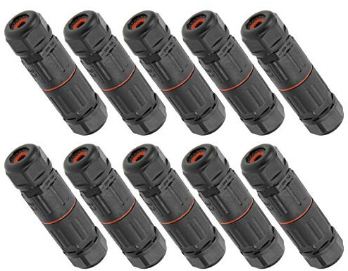 Connettore per Cavo Impermeabile 10 Pezzi Connettore Esterno per Prolunga per Cavo Elettrico IP68 per Lampioni