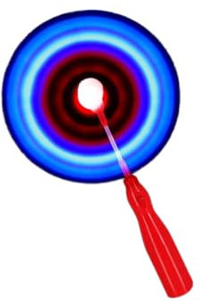 Smiffys 13 LED Light Up Windmill Wand, Red Batteries Included, Leisure Products Fancy Dress, Child Dress Up Lite-up & glo