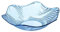 soulnioi Fruit Plate, Crystal Serving Bowl Platter, Clear Salad Bowl, Snack Dessert Plate, Flower Shape Wave Edged Plate, Wedding Candy Plate, Decorative Tray for Home Office - Blue
