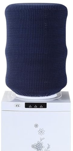 5 Gallon Water Dispenser Barrel Cover - Durable High Stretchy Bucket Dust Cover for Water Cooler - Reusable Decor for Home Office (Dark Blue)