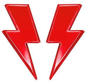 Pendientes Rayo Mujer de Acero y Metacrilato Efecto Espejo (Rojo)