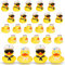 24st Gummienten, 2 Stile Cruise Ducks mit 12 Sonnenbrillen Segeln Mini Gummienten mit Hüten Gummienten mit Sonnenbrille für Geburtstagsfeiergeschenke Klassenzimmer Karnevalspreise