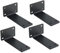 Mooche 4PCS Black Shelf Brackets, Floating Shelf Brackets 5inch/12.7cm, Heavy Duty Metal L Brackets for Shelves Support Wall Hanging