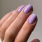 Ceboic 24Pcs Français Faux Ongles Court Press on Nails Couleur Pure Ballerine Acrylique Couverture Complète Ongles à Coller Naturel Artificiels Gel Faux Ongles pour Femme et Fille (Violet)