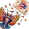 MagicHolz – Holzpuzzle Regenbogenfeder | Eule – Holz Puzzle 47 x 45 cm inkl.Premium Holzbox – besondere Geschenkidee für Erwachsene & Kinder