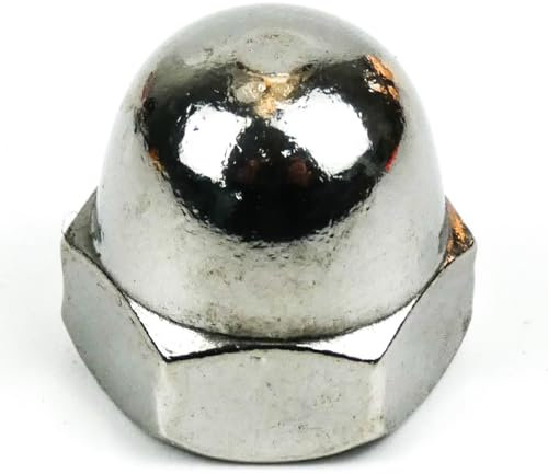 DAUMLINK® Dado per cappello, alta forma DIN 1587, materiale in acciaio inox V2A (25 pezzi) (sim. UNI 5721) per l'ottica delle viti e contro lesioni, sporco e danni (M10)