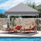 Kidsgigglz Tonnelle Pliante 3x3 Imperméable, Tonnelle de Jardin Exterieur, Anti-UV Tente Pavillon Pop-up Portable Pergola, Hauteurs Réglables, Matériaux Robustes, pour Camping Plage Fête, Gris