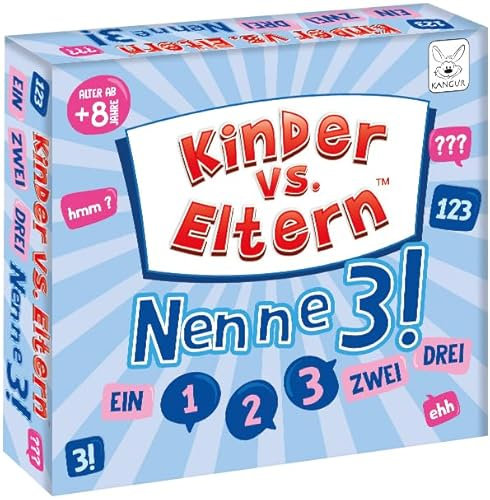 Kinder vs Eltern Spiel Nenne 3! Kinderspiele ab 8 Jahre Brettspiel Gesellschaftsspiele Familienquiz Lernspiele Wortspiel Spiel des Wissens Quiz Spiel Familienspiele Kartenspiele | 108 Karten