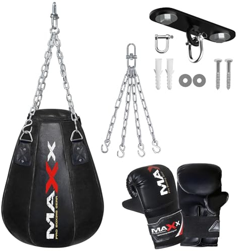 All Black range of Heavy Filled Hanging Boxing Punch Bags All Shapes Uppercut, Triple, Angle, Wrecking, Maize, Body, Punchbag Set 5ft, 4ft, 3ft Includes FREE CHAIN And Accessories