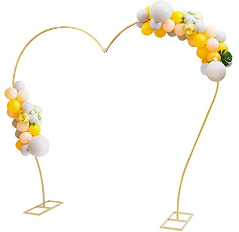 Hochzeitsbogen, Herz Bogen Hochzeit Hochzeitsbogen Gestell Ballonbogen Gestell Herz Hochzeitsbogen Herzförmig Ballonsäulenständer, DIY Rosenbogen, Bogen Ständer Blumenständer