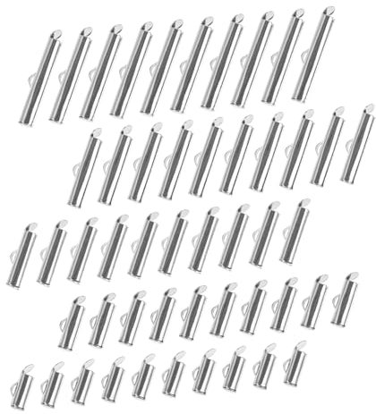 JEWEDECO Schieber Endverschluss Satz für Selbstgemacht Schmuck 1 Beutel Metall für Armbänder Quetschverschlüsse Bastelzubehör