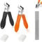 3Pcs Wide Jaw Opening Anti-splash Slanted Nail Clipper, Eagle Beak Toe Nail Clippers for Thick Nails, Nail Clippers for Men Large Cutters Set for Fingernails Professional Premium Steel Self-Collecting