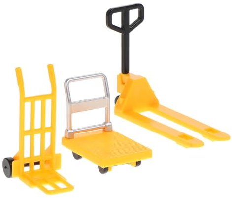 KOMBIUDA Miniatura Carrello Piattaforma e Carrello a Mano Giocattolo Per Costruzioni Di Strumenti Resistenti Per Ragazzo Ragazza Stimola Creatività e Immaginazione Regalo Versatile Per